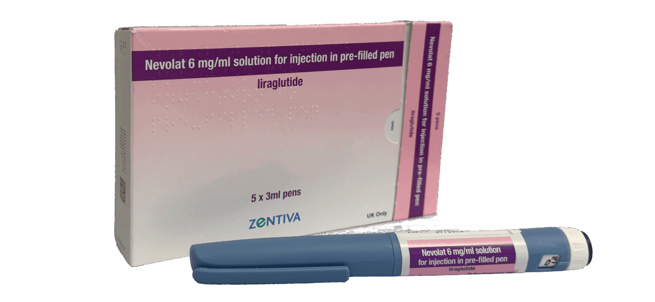 Nevolat liraglutide injection pen for prescription weight loss treatment